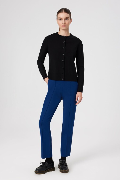 Black Button Detail Women's Cardigan 