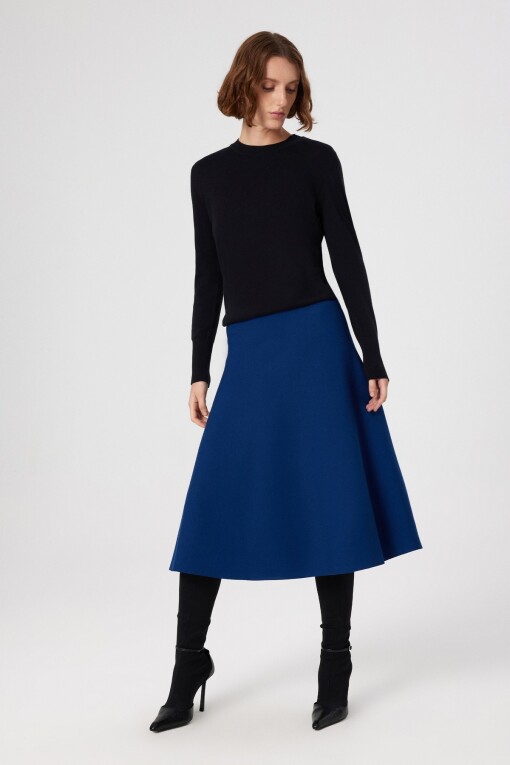 Black Crew Neck Basic Women's Sweater - Triko Mısırlı