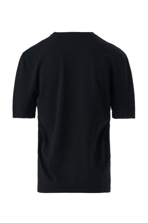 Black Crew Neck Women's Sweater - Triko Mısırlı