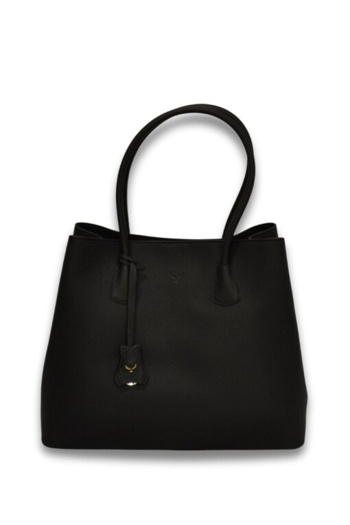 Black Leather Shoulder Bag 