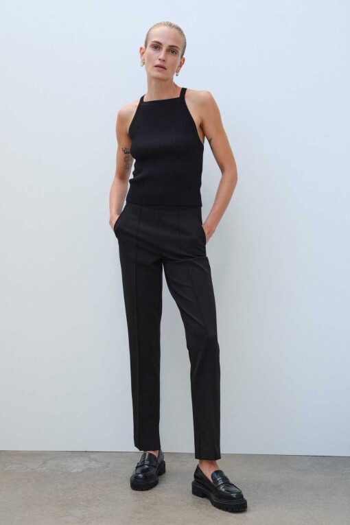 Black Women's Camisole - Triko Mısırlı