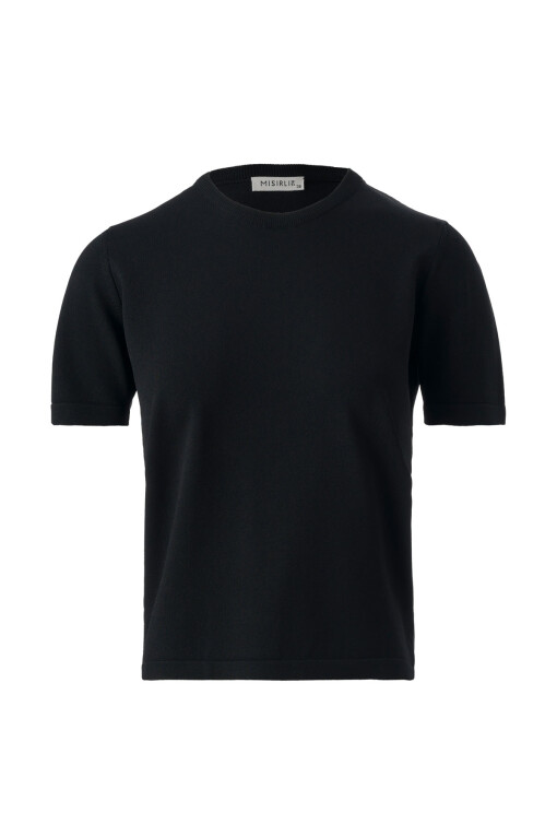 Black Women's Sweater - Triko Mısırlı
