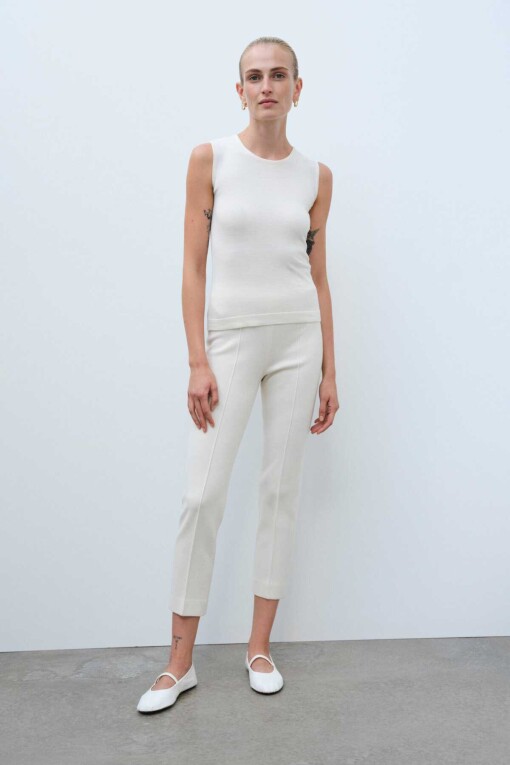 Bone Color Women's Pants 