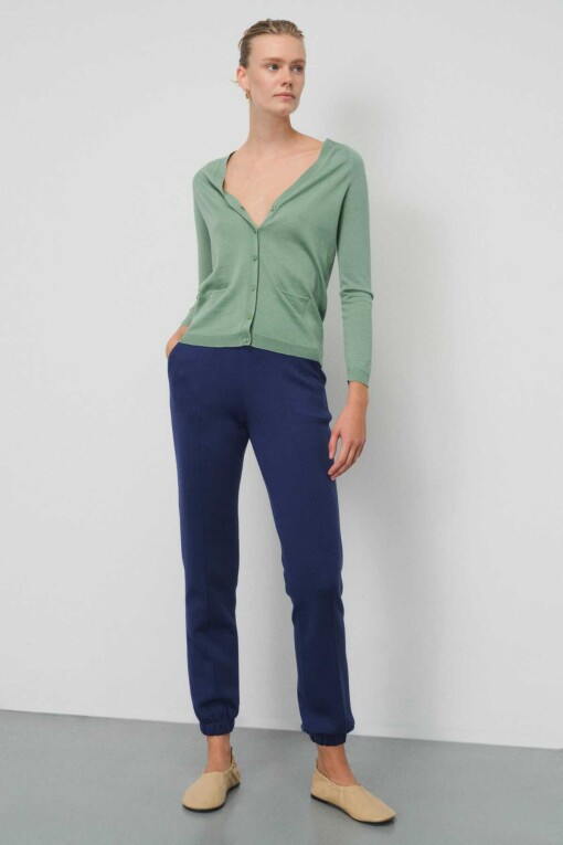 Elastic Hem Sax Women's Pants 