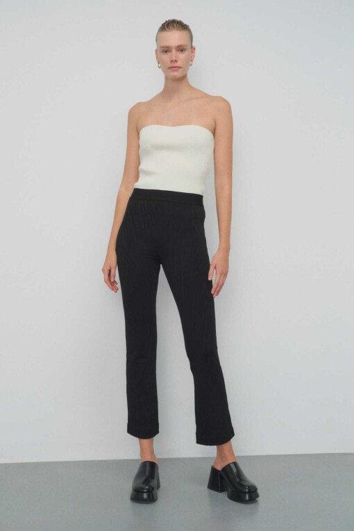 Patterned Black Women's Pants 