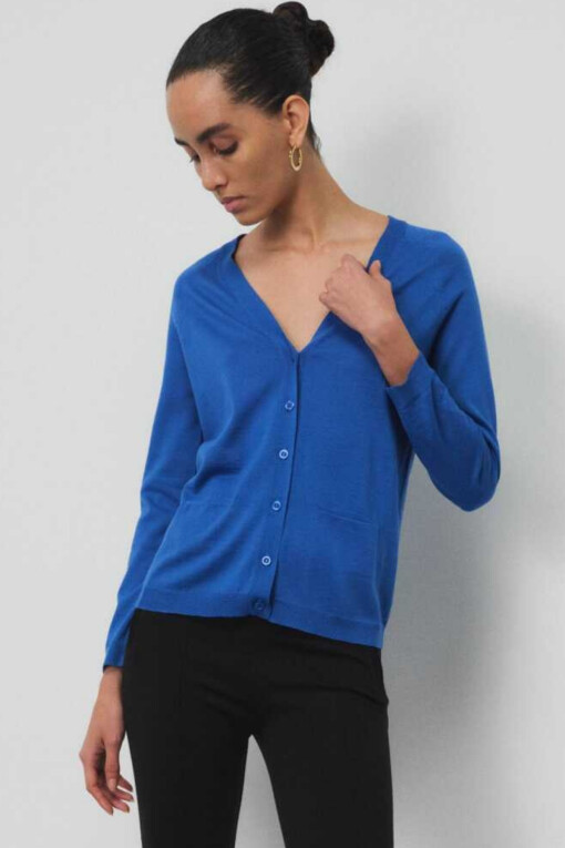 Sax V-Neck Women's Cardigan 