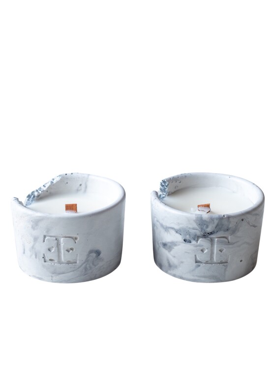 Silver Glow 2-Piece Candle Set 