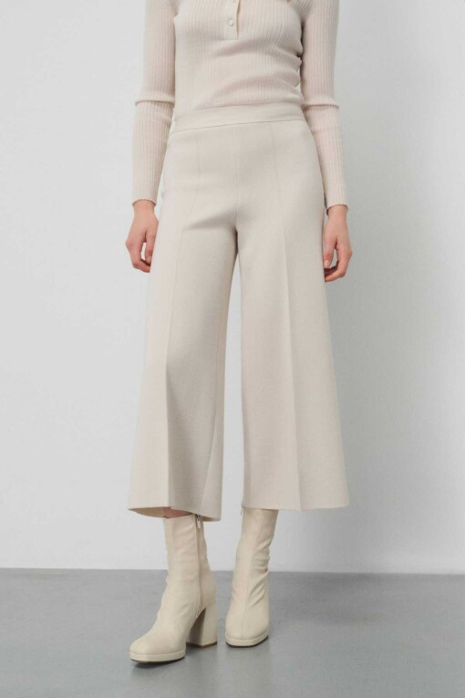 Stone Cropped Women's Pants - Triko Mısırlı