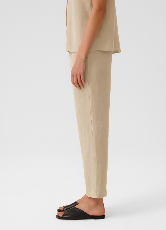Stone Drawstring Waist Pocket Detail Women's Pants - Triko Mısırlı