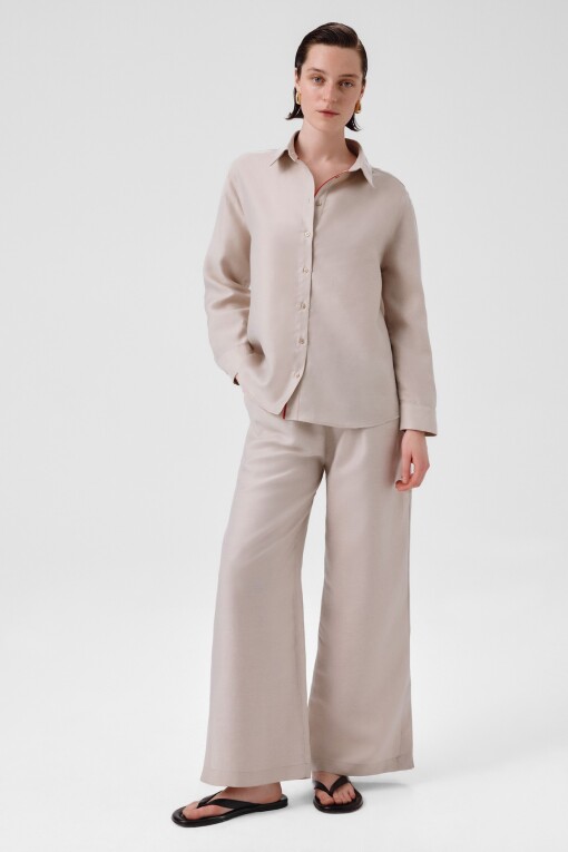 Stone Long Sleeve Women's Shirt - Triko Mısırlı