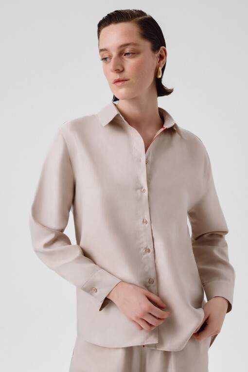 Stone Long Sleeve Women's Shirt - Triko Mısırlı
