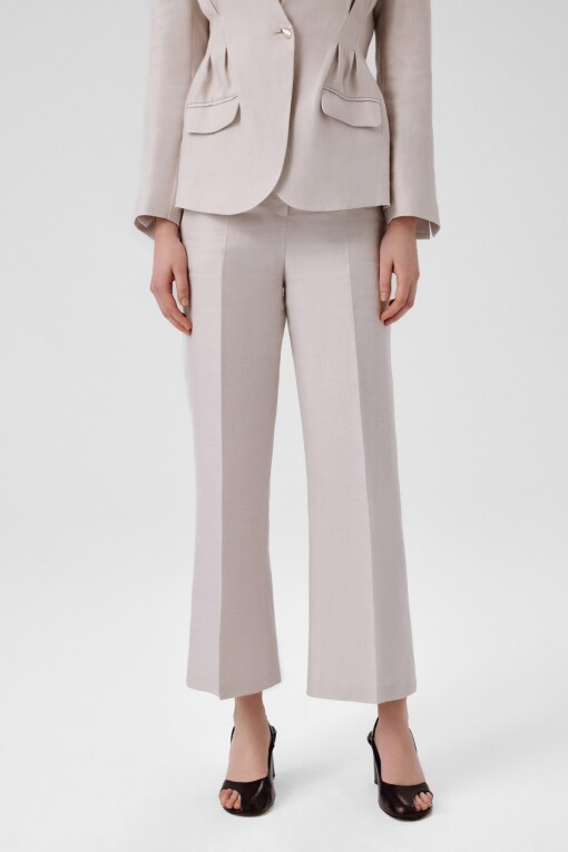 Stone Pocket Detail Wide Leg Women's Pants - Triko Mısırlı