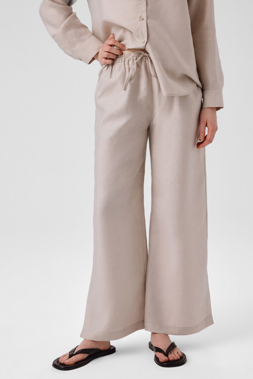 Stone Slit Hem Women's Pants - Triko Mısırlı