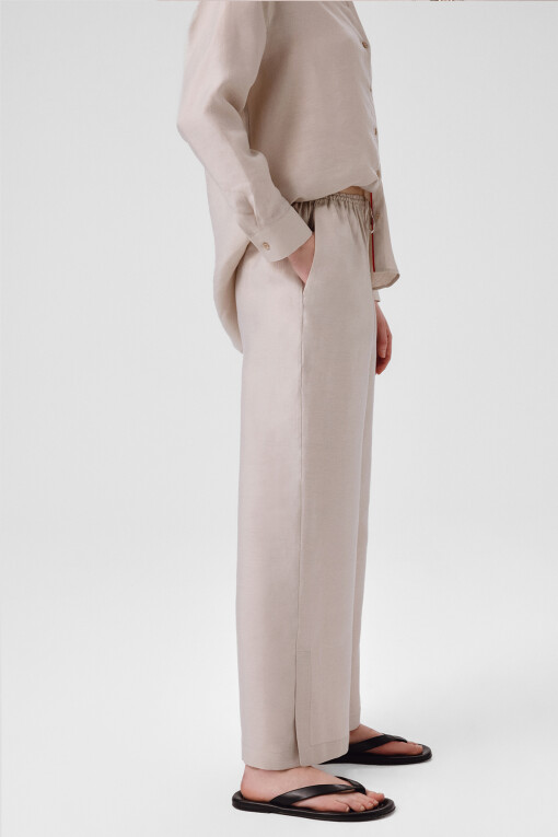 Stone Slit Hem Women's Pants - Triko Mısırlı
