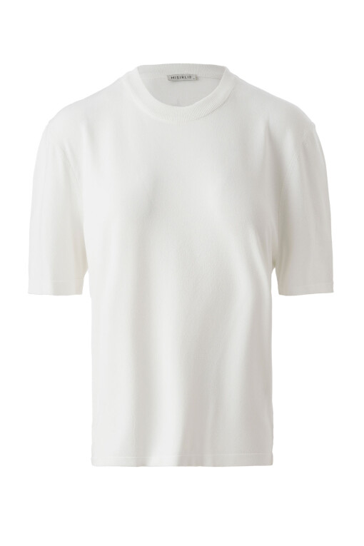 White Women's Sweater - Triko Mısırlı