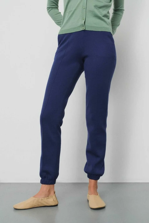 Lastik Paça Saks Kadın Pantolon - 2