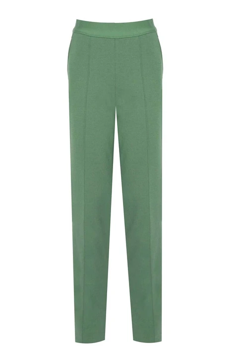 Regular Fit Yeşil Kadın Pantolon - 4