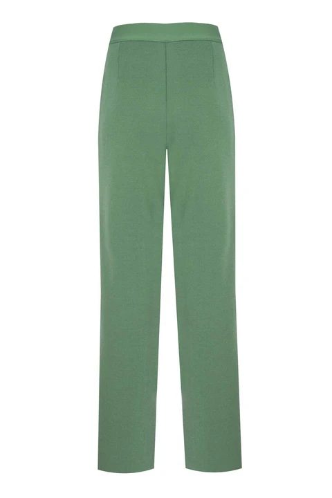 Regular Fit Yeşil Kadın Pantolon - 5